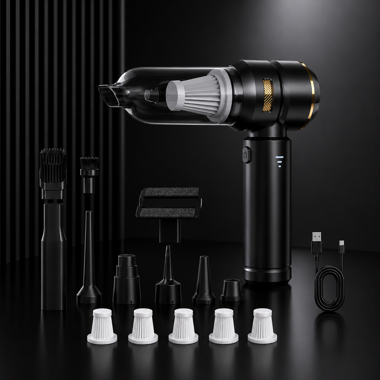 Wireless Car Vacuum Cleaner | Portable Handheld Cordless Vacuum & Powerful Air Duster for Car, Home & Office with Brushless Motor