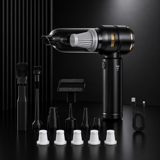 Wireless Car Vacuum Cleaner | Portable Handheld Cordless Vacuum & Powerful Air Duster for Car, Home & Office with Brushless Motor